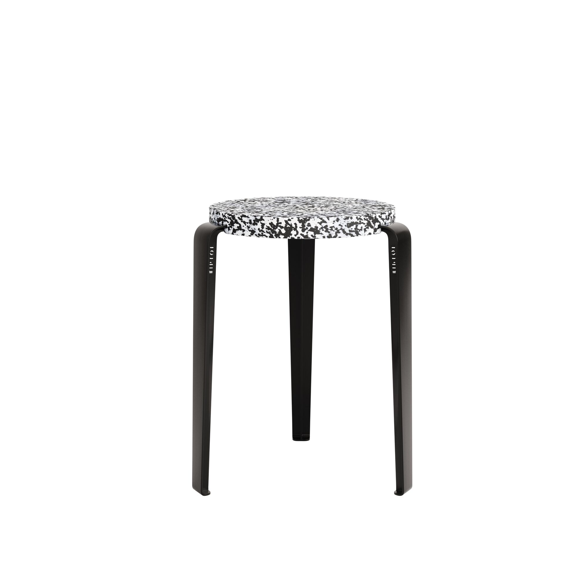 LOU Skammel Genanvendt Plastik Sort/Graphite Black