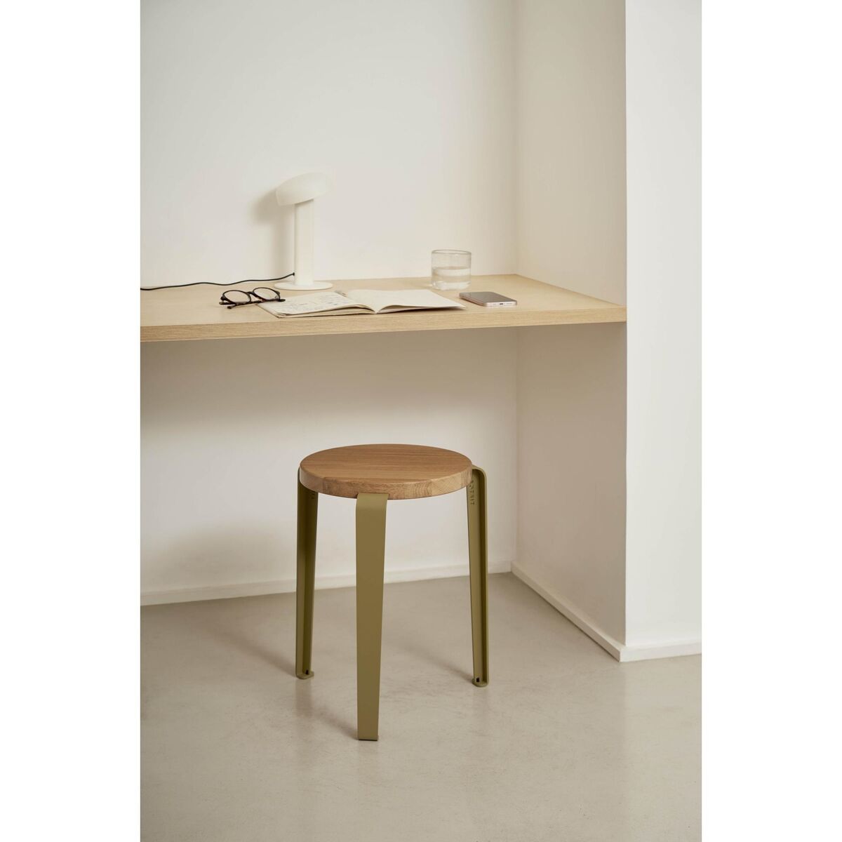 x Heju Lou Hocker Eiche/Heather Green