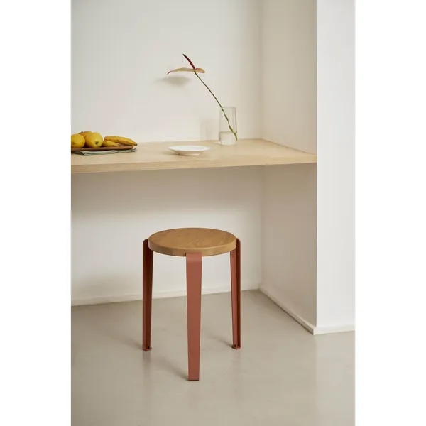 x Heju Lou Stool Oak/Cinnamon Brown