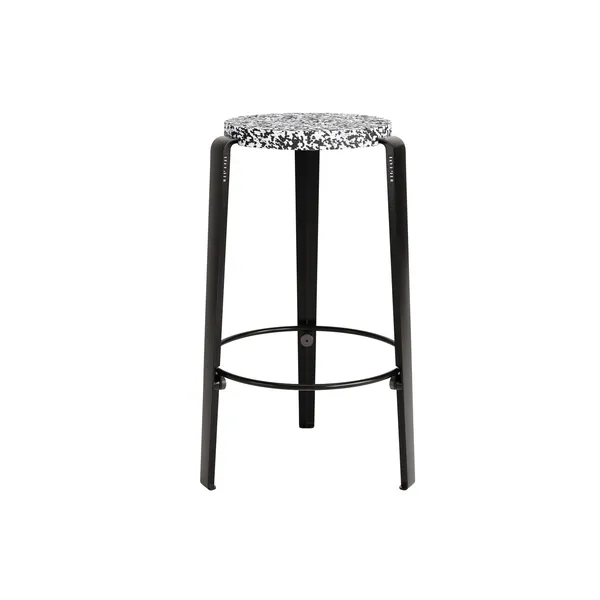 MI LOU Stool Recycled Plastic Black/Graphite Black