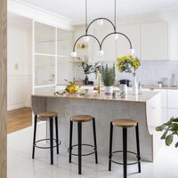 MI LOU Skammel Egetræ/Graphite Black