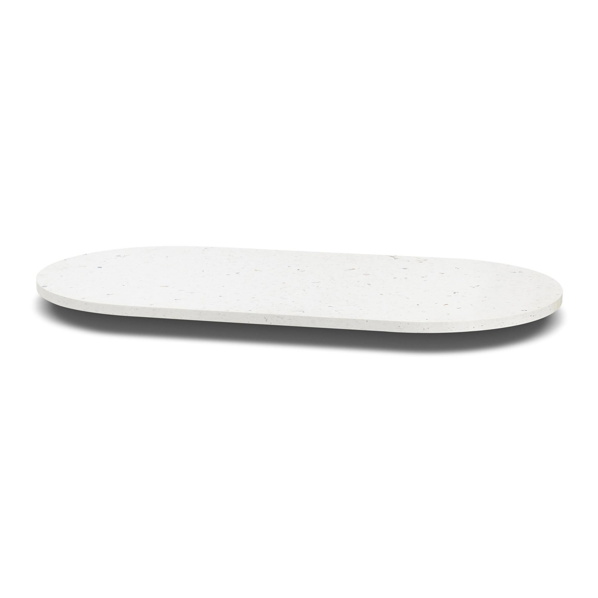 Bordplade Oblong 100x50cm Genanvendt Plastik Hvid