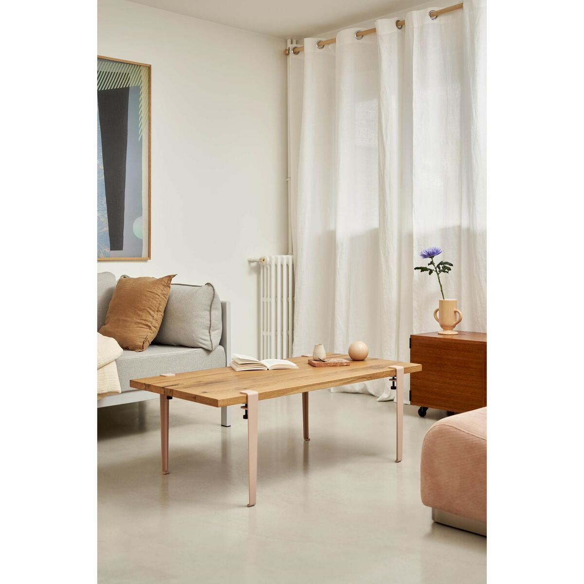 x Heju Legs For Coffee Table/Bench 43 cm Cinnamon Brown