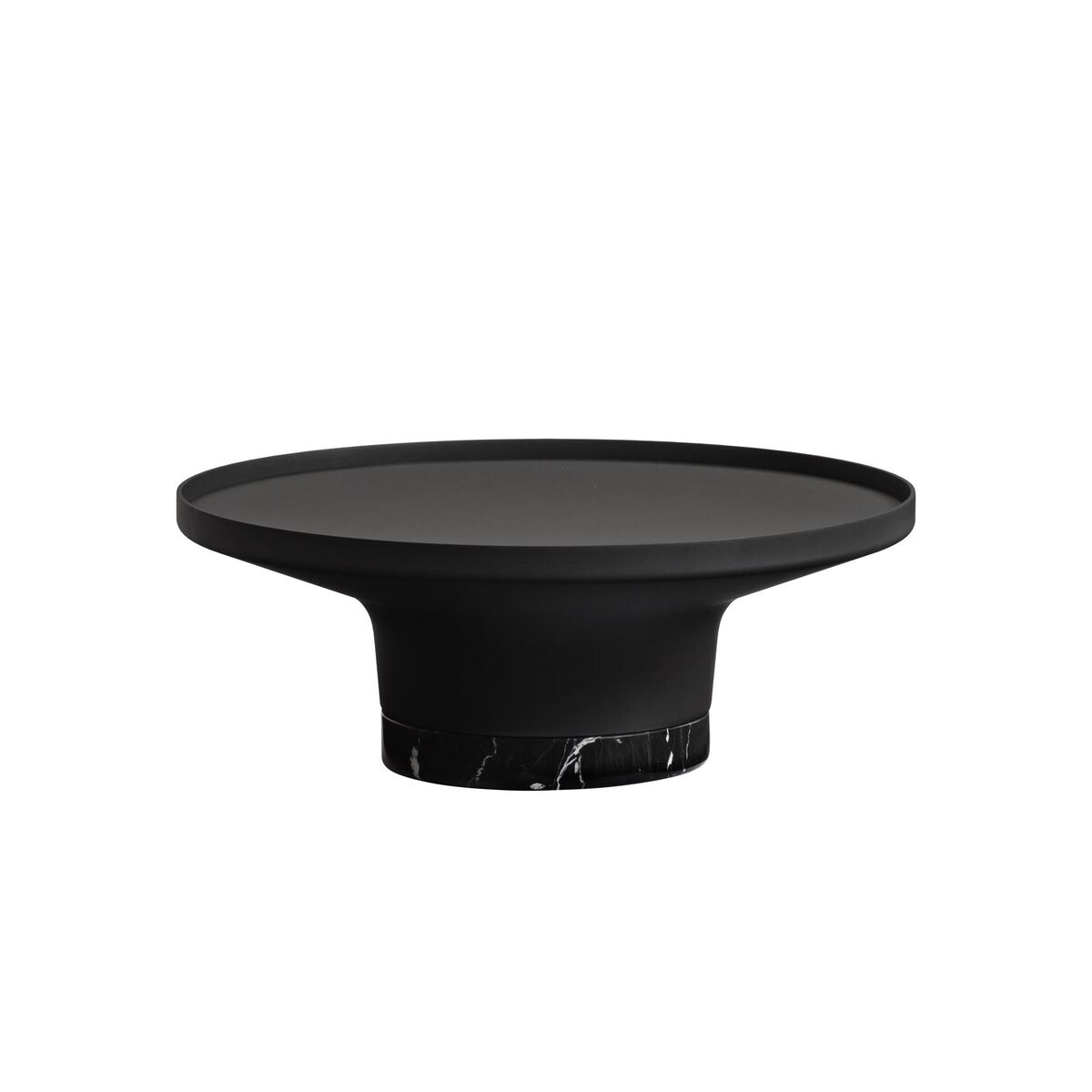 Poller Coffee Table Ø80 Black/ Black Marble