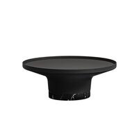 Poller Coffee Table Ø80 Black/ Black Marble