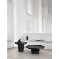 Poller Sofabord Ø60 Sort/ Sort Marmor