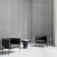 Poller Sofabord Ø60 Sort/ Sort Marmor