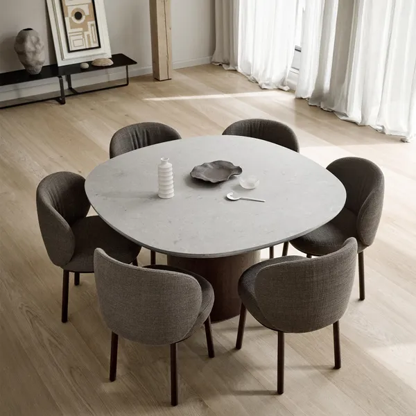 Ovata Dining Table Dark Brown