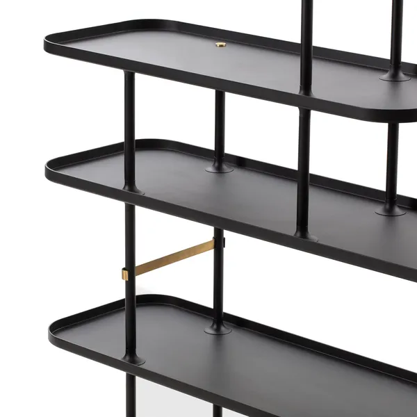 Slice Bookcase Medium High Black