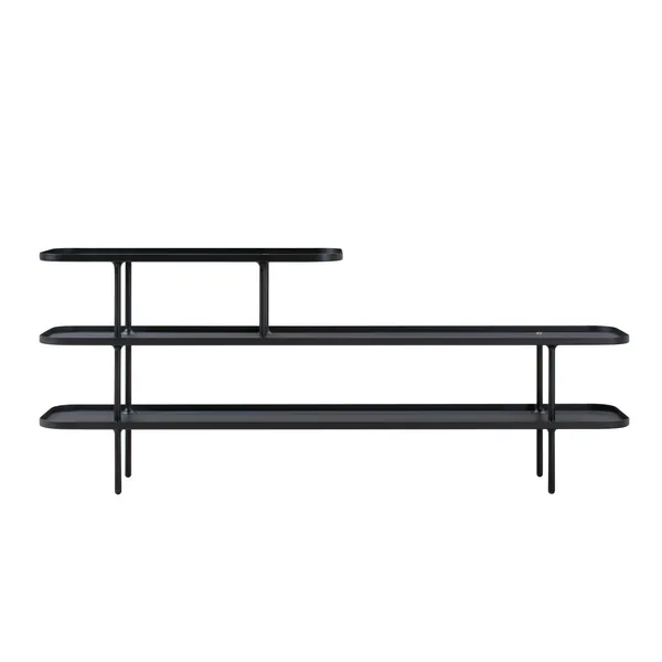 Slice Bookcase Medium Long Black