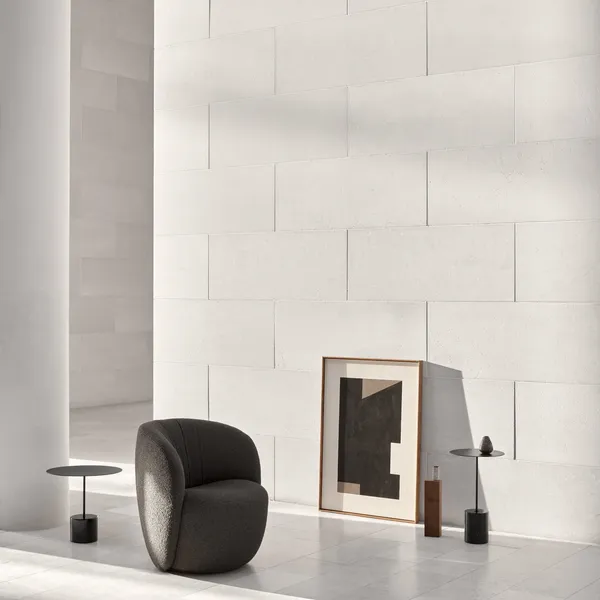 Calibre Sidebord Lavt Sort/Sort Marmor