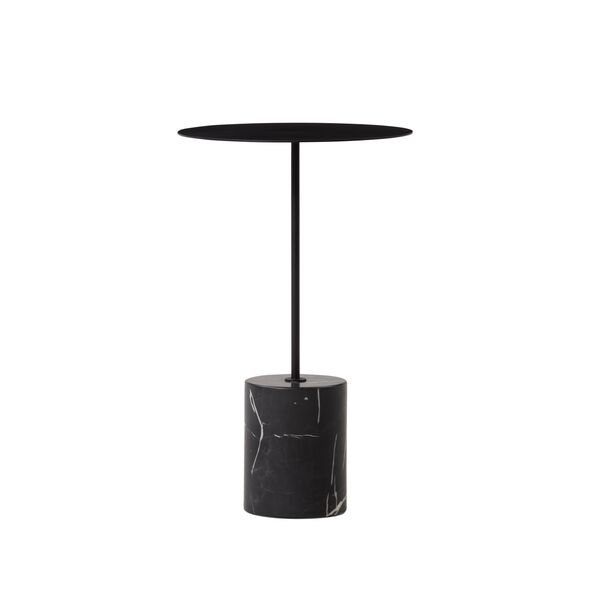 Calibre Sidebord Høyt Sort/ Sort Marmor