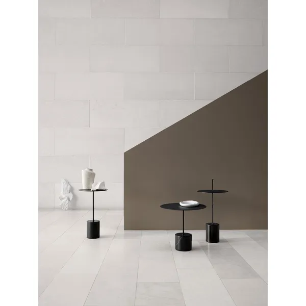 Calibre Side Table High Black/ Black Marble