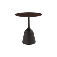 Coin Side Table Ø45 High Dark Brown Oak