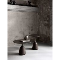 Coin Side Table Ø45 High Dark Brown Oak