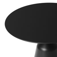 Coin Side Table Low Black Laminate