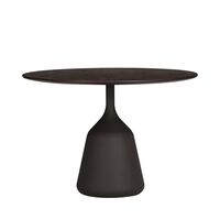 Coin Side Table Ø58 Low Dark Brown Oak