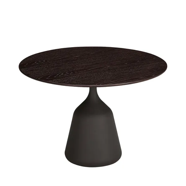 Coin Side Table Ø58 Low Dark Brown Oak