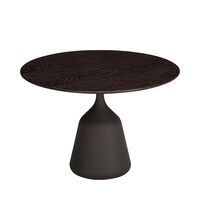Coin Side Table Ø58 Low Dark Brown Oak