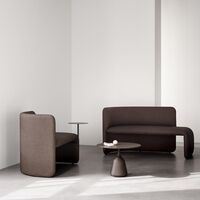 Coin Side Table Ø58 Low Dark Brown Oak