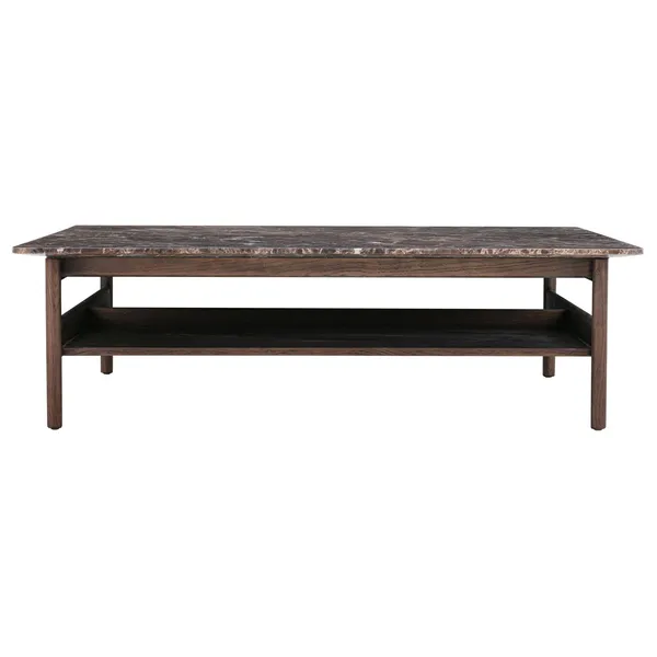 Collect Sofabord 120x120 Emperador Marmor /Mørkebrun Egetræ