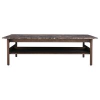 Collect Sofabord 120x120 Emperador Marmor /Mørkebrun Egetræ