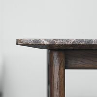 Collect Sofabord 120x120 Emperador Marmor /Mørkebrun Egetræ