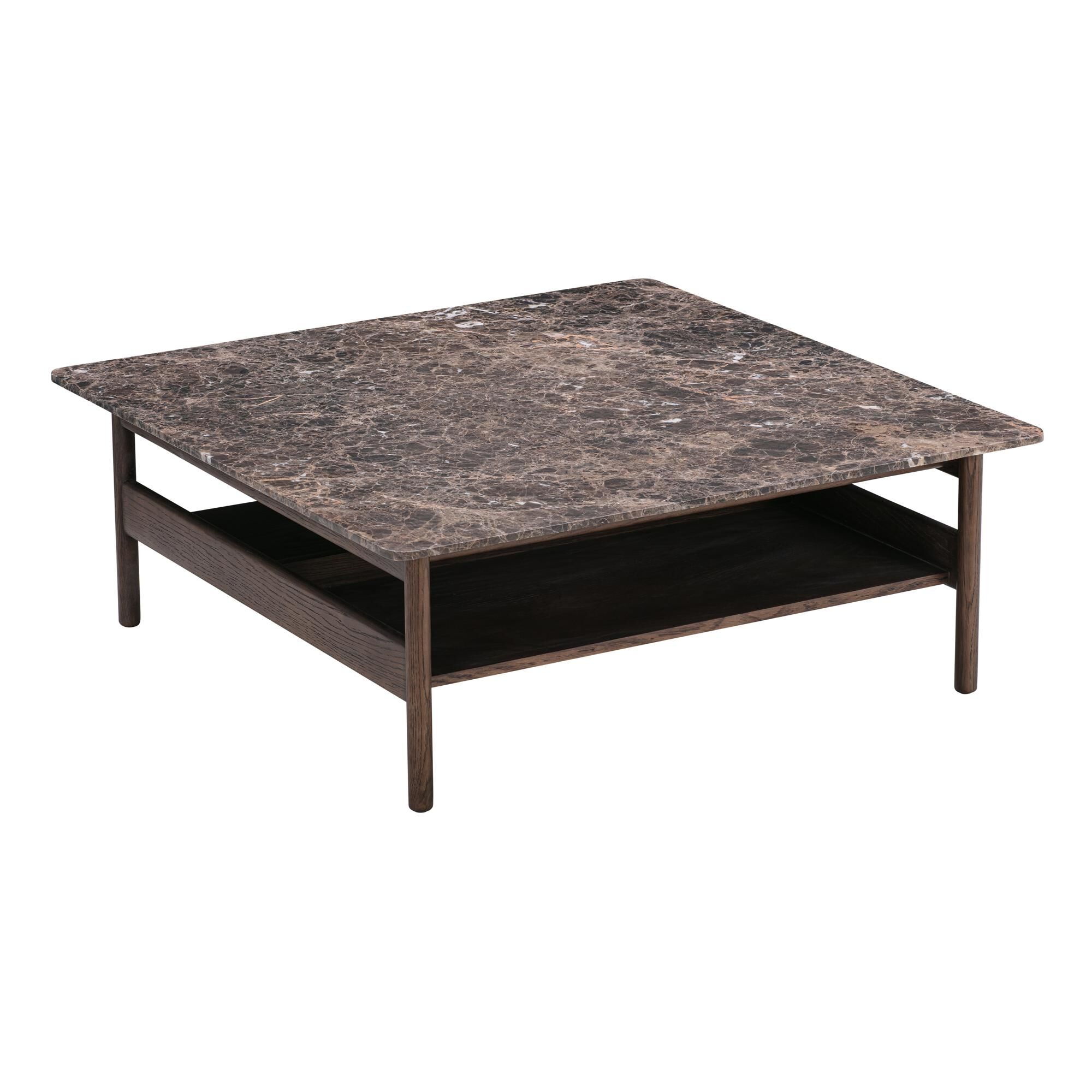 Collect Sofabord 95x95 Emperador Marmor /Mrkebrun Egetr