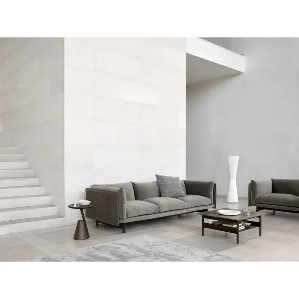 Collect Couchtisch 95x95 Emperador Marmor/Dunkelbraune Eiche