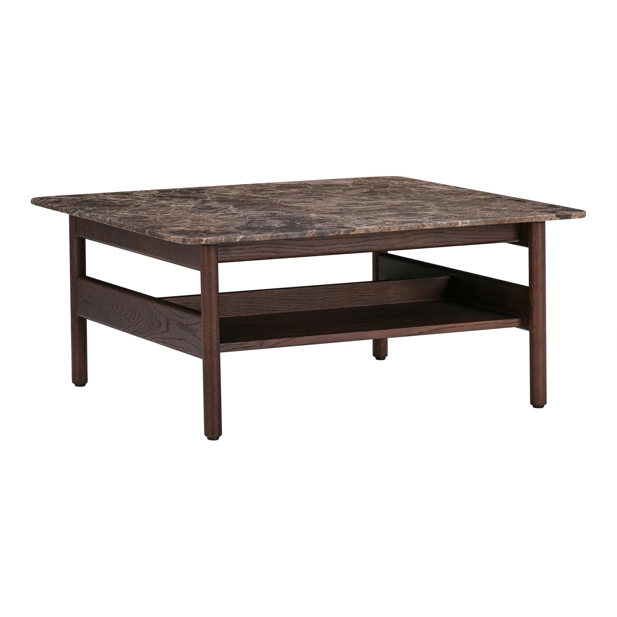 Collect Sofabord 78x78 Emperador Marmor /Mrkebrun Egetr