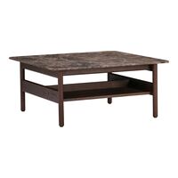 Collect Coffee Table 78x78 Emperador Marble /Dark Brown Oak