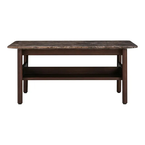 Collect Coffee Table 78x78 Emperador Marble /Dark Brown Oak