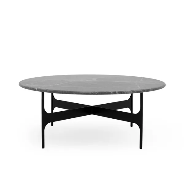 Floema Coffee Table Ø85 Gray Emperador Marble