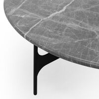 Floema Coffee Table Ø85 Gray Emperador Marble