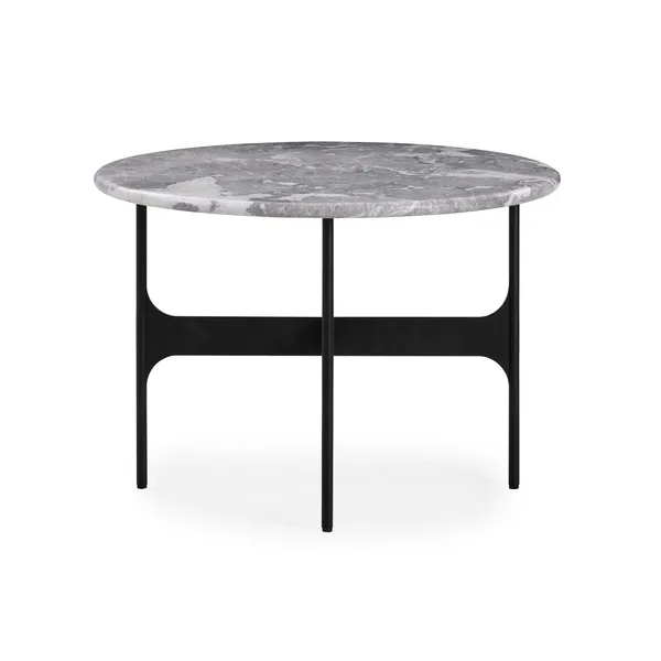 Floema Coffee Table Ø60 Gray Emperador Marble