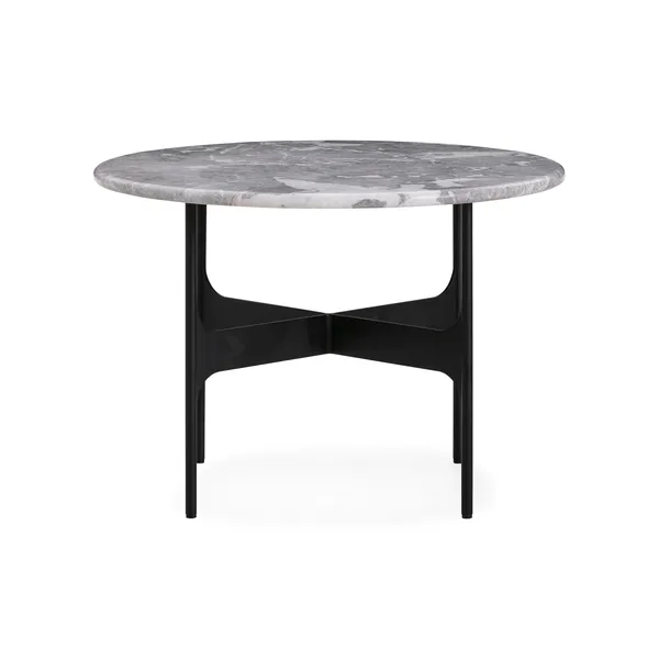 Floema Coffee Table Ø60 Gray Emperador Marble