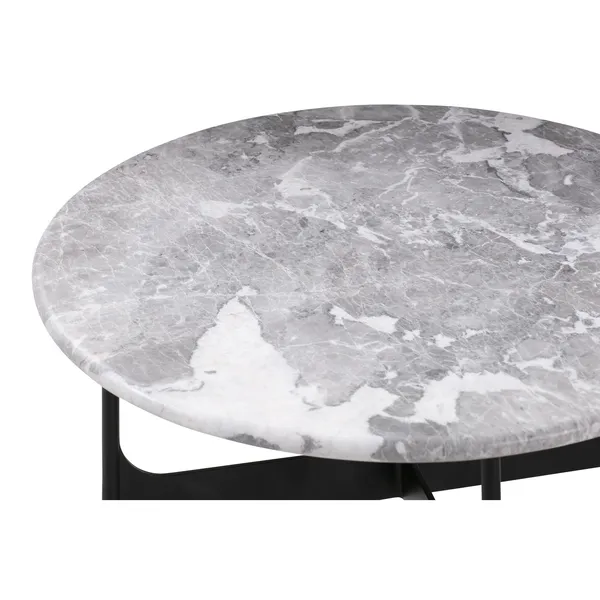 Floema Coffee Table Ø60 Gray Emperador Marble