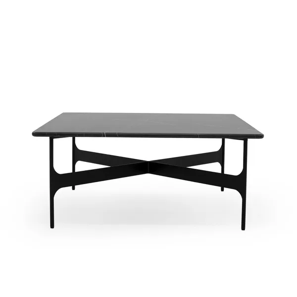 Floema Coffee Table 80x80 Black Nero Marquina Marble