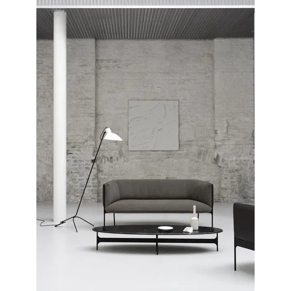 Floema Table Basse Ovale Nero Marquina