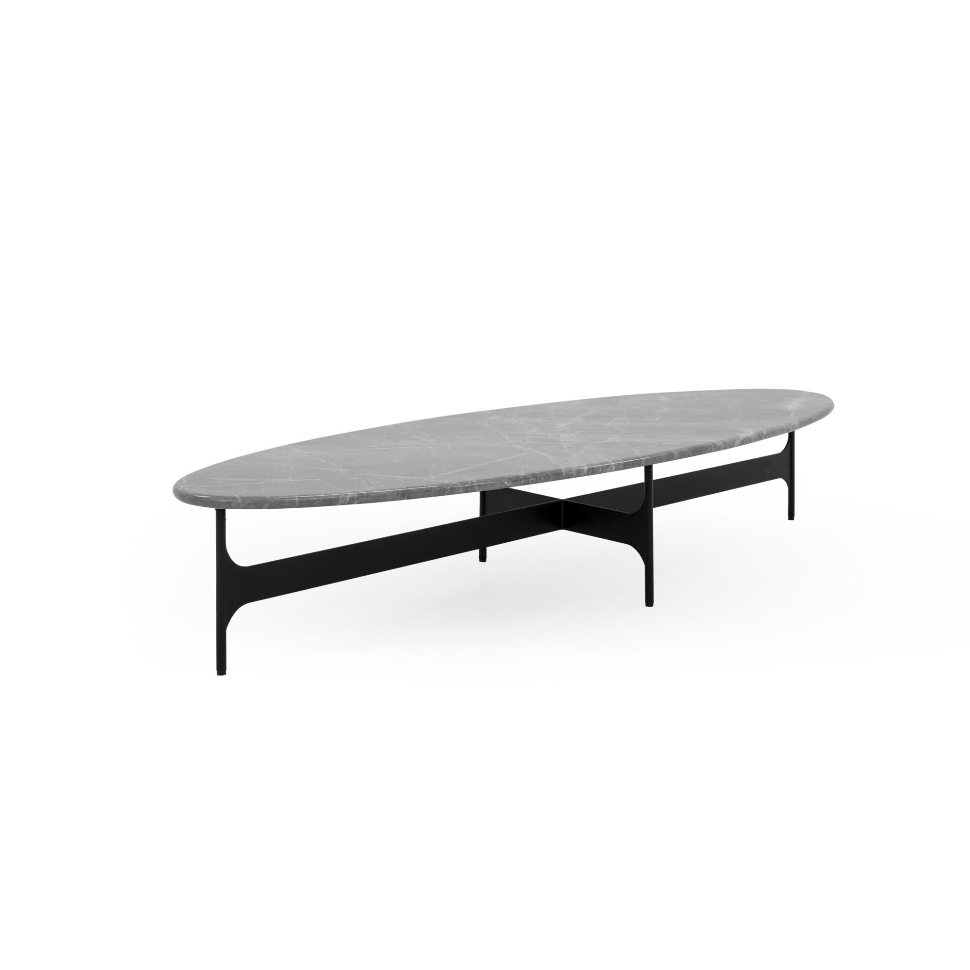Floema Oval Sofabord Grey Emperador