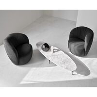 Floema Oval Coffee Table Gray Emperador