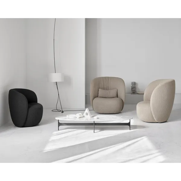 Floema Oval Coffee Table Gray Emperador