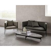 Floema Oval Coffee Table Gray Emperador