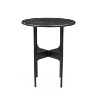 Floema Side Table Ø40 Black Nero Marquina Marble