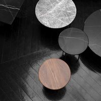 Floema Side Table Ø40 Black Nero Marquina Marble