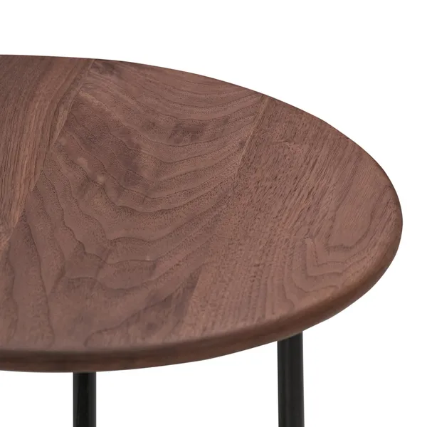 Floema Side Table Ø40 Walnut
