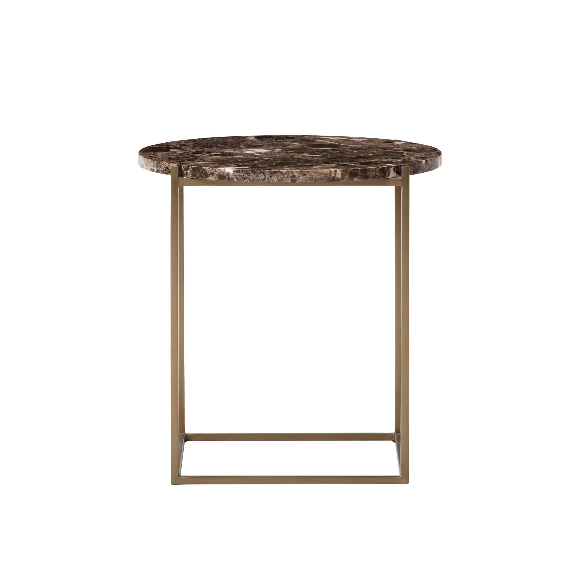 Circle Sidebord 48 Emperador Marmor