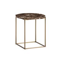 Circle Side Table Ø48 Emperador Marble