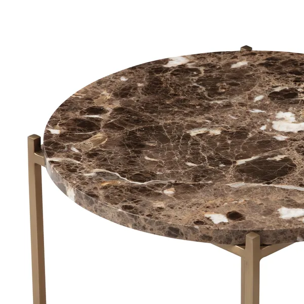 Circle Side Table Ø48 Emperador Marble