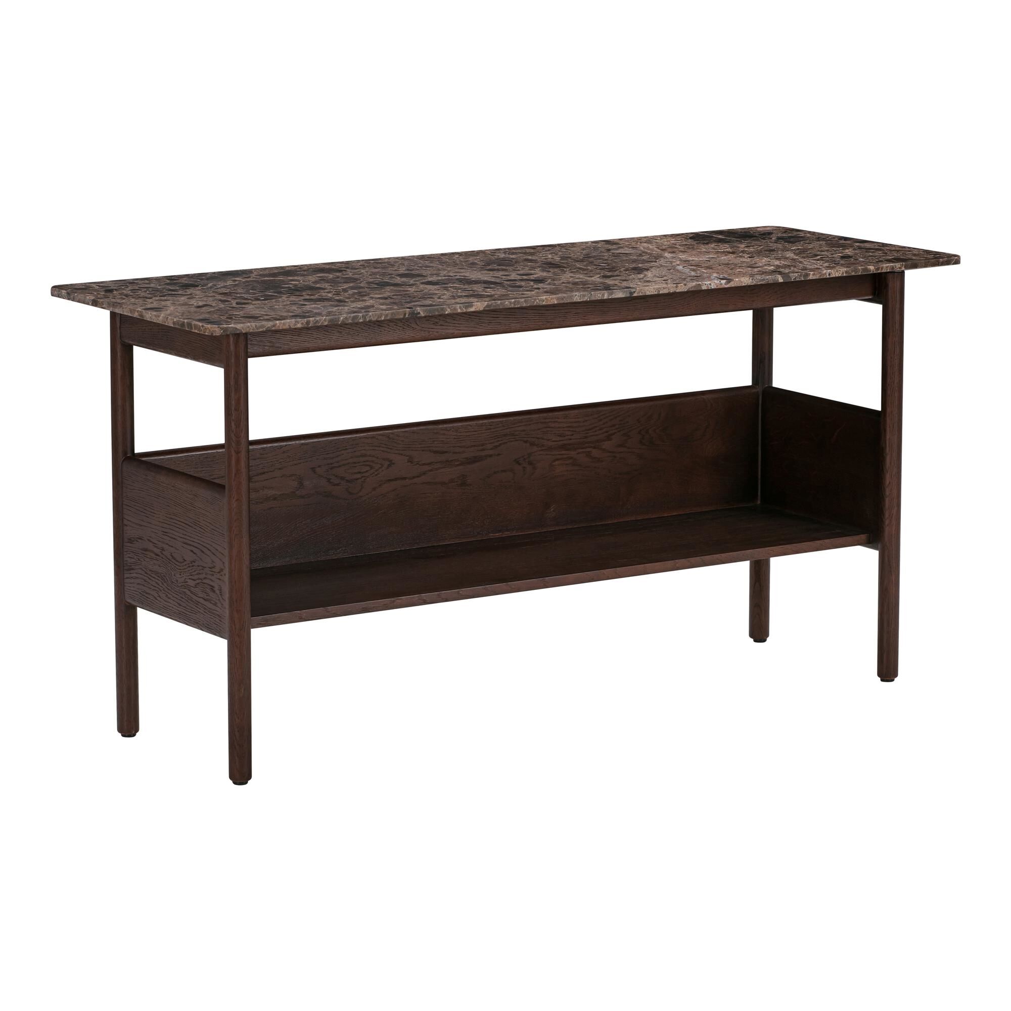Collect Konsolbord 120x45 Emperador Marmor /Mørkebrun Egetræ